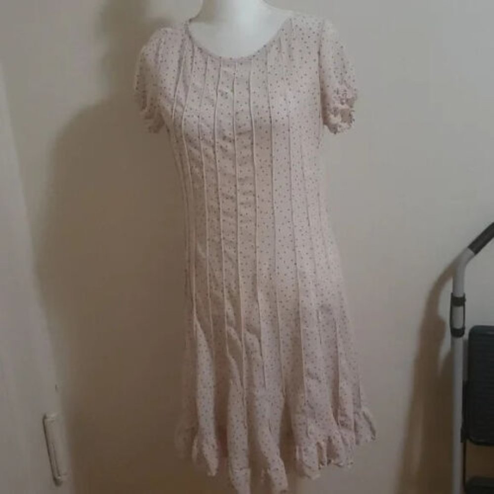 Sandra Darren/ polka Dot Sheer Dress sz 8